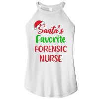 Santas Favorite Forensic Nurse Funny Christmas Women's Perfect Tri Rocker Tank