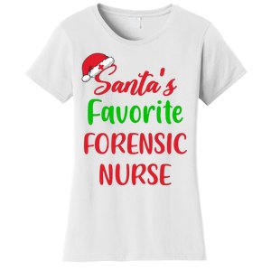 Santas Favorite Forensic Nurse Funny Christmas Women's T-Shirt