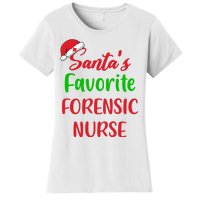 Santas Favorite Forensic Nurse Funny Christmas Women's T-Shirt