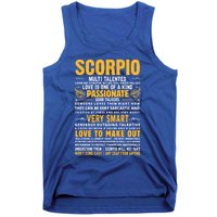 Scorpio Facts For Scorpion Lovers Horoscope Season Cool Gift Tank Top