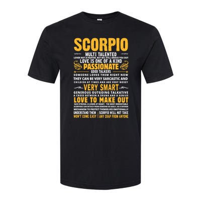 Scorpio Facts For Scorpion Lovers Horoscope Season Cool Gift Softstyle® CVC T-Shirt