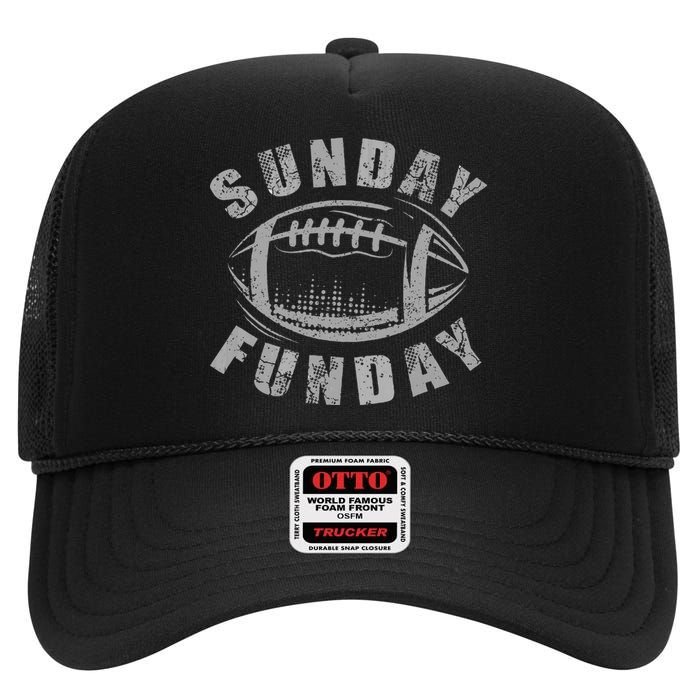 Sunday Funday Football Lover High Crown Mesh Back Trucker Hat