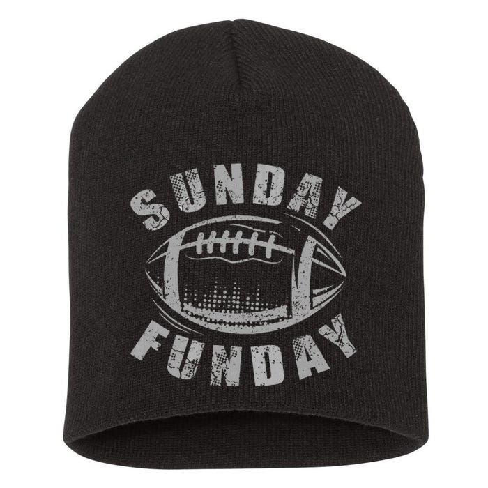 Sunday Funday Football Lover Short Acrylic Beanie