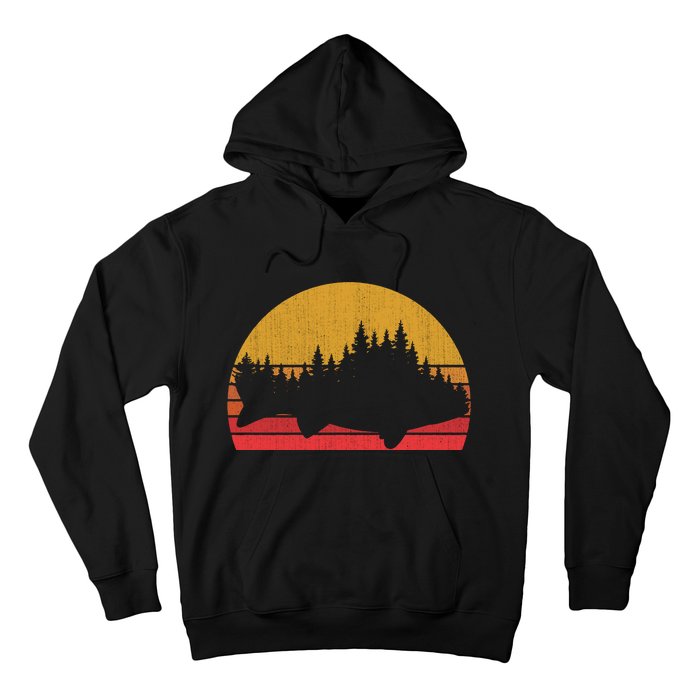 Steelhead Fishing Forest Treeline Trout Fisherman Gift Hoodie