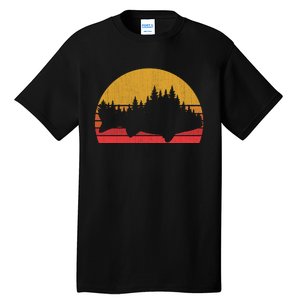 Steelhead Fishing Forest Treeline Trout Fisherman Gift Tall T-Shirt