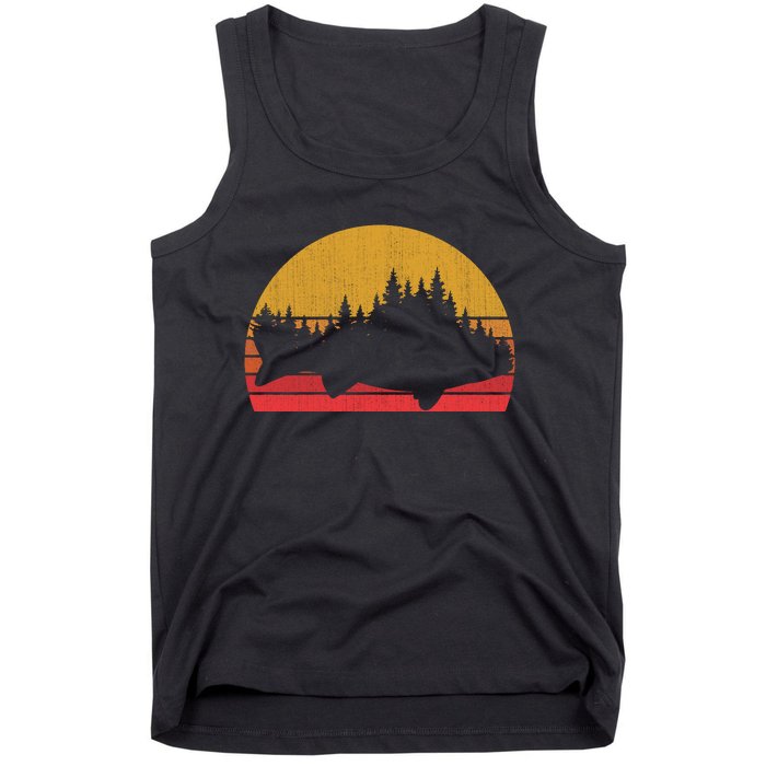 Steelhead Fishing Forest Treeline Trout Fisherman Gift Tank Top