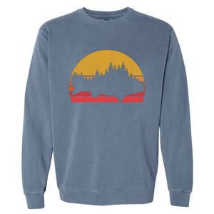 Steelhead Fishing Forest Treeline Trout Fisherman Gift Garment-Dyed Sweatshirt