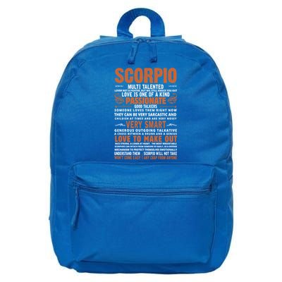 Scorpio Fact For Scorpion Lovers Horoscope Season Cool Gift 16 in Basic Backpack