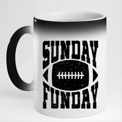 Sunday Funday Funny Football Quote For Sport Lovers Meaningful Gift 11oz Black Color Changing Mug