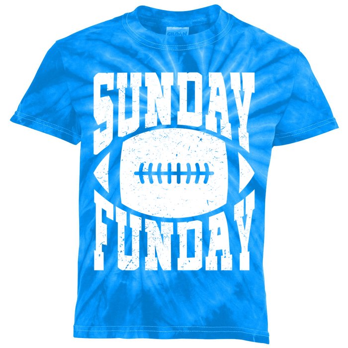 Sunday Funday Funny Football Quote For Sport Lovers Meaningful Gift Kids Tie-Dye T-Shirt