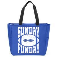 Sunday Funday Funny Football Quote For Sport Lovers Meaningful Gift Zip Tote Bag