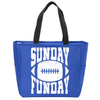 Sunday Funday Funny Football Quote For Sport Lovers Meaningful Gift Zip Tote Bag