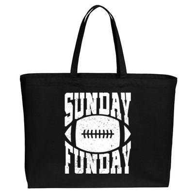 Sunday Funday Funny Football Quote For Sport Lovers Meaningful Gift Cotton Canvas Jumbo Tote