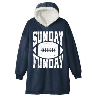 Sunday Funday Funny Football Quote For Sport Lovers Meaningful Gift Hooded Wearable Blanket