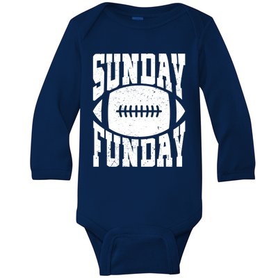 Sunday Funday Funny Football Quote For Sport Lovers Meaningful Gift Baby Long Sleeve Bodysuit