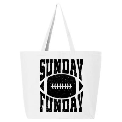 Sunday Funday Funny Football Quote For Sport Lovers Meaningful Gift 25L Jumbo Tote