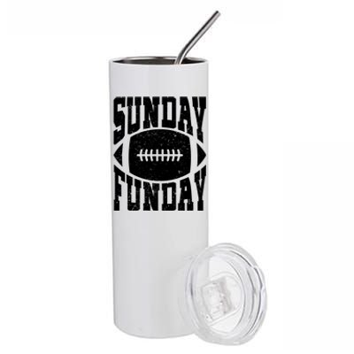 Sunday Funday Funny Football Quote For Sport Lovers Meaningful Gift Stainless Steel Tumbler