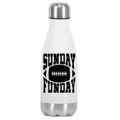 Sunday Funday Funny Football Quote For Sport Lovers Meaningful Gift Stainless Steel Insulated Water Bottle