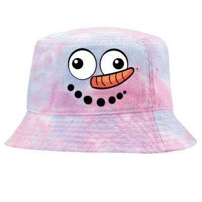 Snowman Face Family Christmas Matching Costume Tie-Dyed Bucket Hat