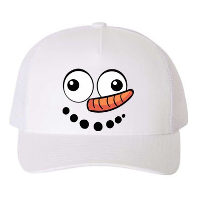 Snowman Face Family Christmas Matching Costume Yupoong Adult 5-Panel Trucker Hat