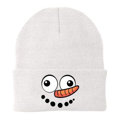 Snowman Face Family Christmas Matching Costume Knit Cap Winter Beanie