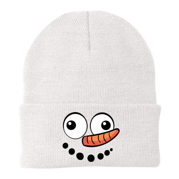 Snowman Face Family Christmas Matching Costume Knit Cap Winter Beanie