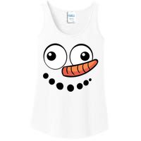 Snowman Face Family Christmas Matching Costume Ladies Essential Tank