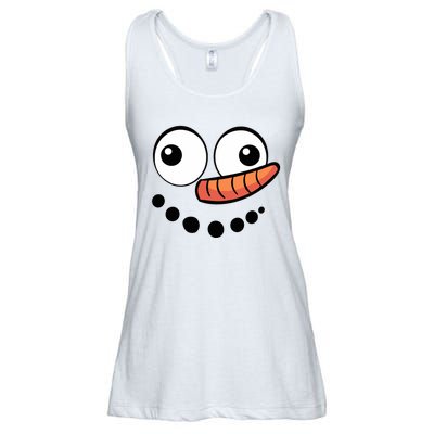 Snowman Face Family Christmas Matching Costume Ladies Essential Flowy Tank