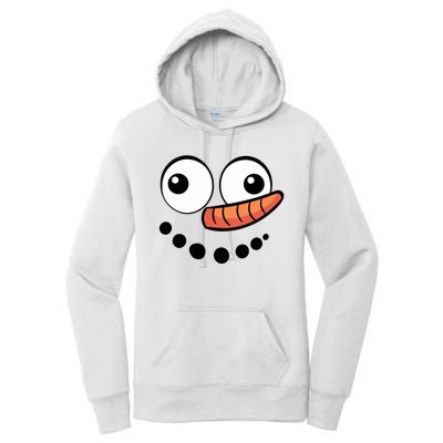 Snowman Face Family Christmas Matching Costume Women's Pullover Hoodie