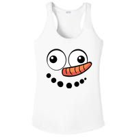 Snowman Face Family Christmas Matching Costume Ladies PosiCharge Competitor Racerback Tank