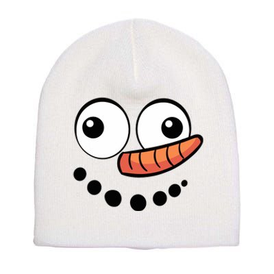 Snowman Face Family Christmas Matching Costume Short Acrylic Beanie