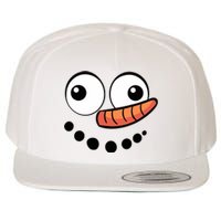 Snowman Face Family Christmas Matching Costume Wool Snapback Cap