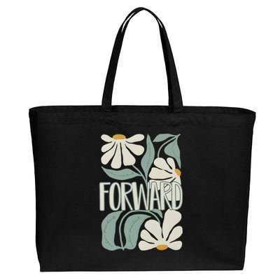 Subtle Floral Forward Flower Cotton Canvas Jumbo Tote