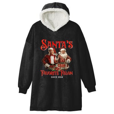 SantaS Favorite Felon Since 2024 Christmas Xmas Funn Christmas Xmas Funny Trump Hooded Wearable Blanket