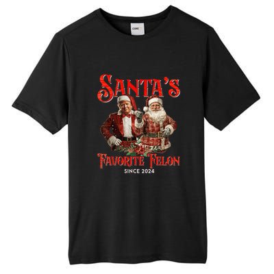 SantaS Favorite Felon Since 2024 Christmas Xmas Funn Christmas Xmas Funny Trump Tall Fusion ChromaSoft Performance T-Shirt