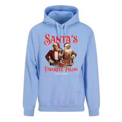 SantaS Favorite Felon Since 2024 Christmas Xmas Funn Christmas Xmas Funny Trump Unisex Surf Hoodie