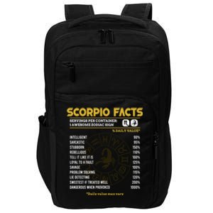 Scorpio Facts Funny Horoscope Astrology Zodiac Sign Gift Impact Tech Backpack