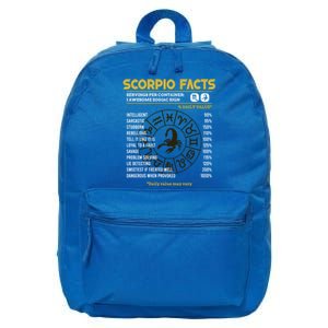 Scorpio Facts Funny Horoscope Astrology Zodiac Sign Gift 16 in Basic Backpack