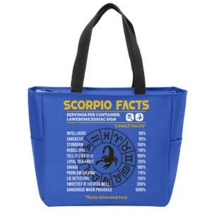 Scorpio Facts Funny Horoscope Astrology Zodiac Sign Gift Zip Tote Bag