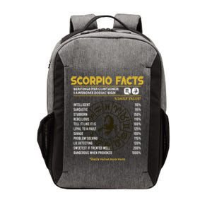 Scorpio Facts Funny Horoscope Astrology Zodiac Sign Gift Vector Backpack