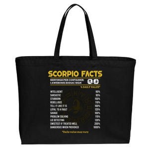 Scorpio Facts Funny Horoscope Astrology Zodiac Sign Gift Cotton Canvas Jumbo Tote