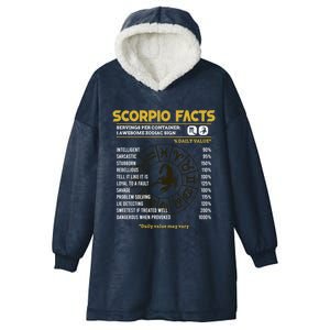 Scorpio Facts Funny Horoscope Astrology Zodiac Sign Gift Hooded Wearable Blanket