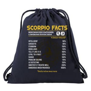 Scorpio Facts Funny Horoscope Astrology Zodiac Sign Gift Drawstring Bag