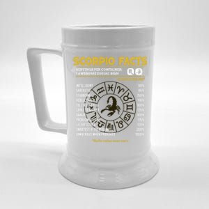 Scorpio Facts Funny Horoscope Astrology Zodiac Sign Gift Beer Stein