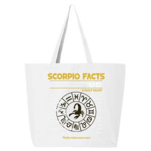 Scorpio Facts Funny Horoscope Astrology Zodiac Sign Gift 25L Jumbo Tote