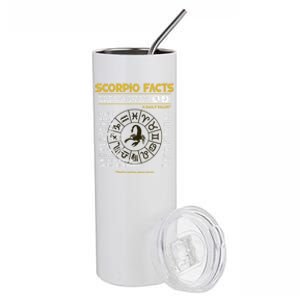 Scorpio Facts Funny Horoscope Astrology Zodiac Sign Gift Stainless Steel Tumbler