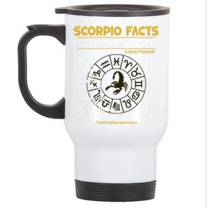 Scorpio Facts Funny Horoscope Astrology Zodiac Sign Gift Stainless Steel Travel Mug