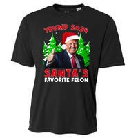 SantaS Favorite Felon Funny Christmas Trump Santa Hat Cooling Performance Crew T-Shirt