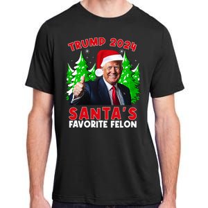 SantaS Favorite Felon Funny Christmas Trump Santa Hat Adult ChromaSoft Performance T-Shirt