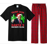 SantaS Favorite Felon Funny Christmas Trump Santa Hat Pajama Set